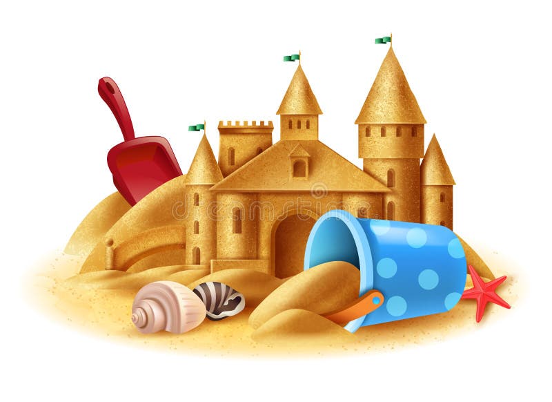 Sand Castle Icon Isolated Drawing In White Background Vector Illustration  Graphic Design Royalty Free SVG, Cliparts, Vectors, and Stock Illustration.  Image 113271319.