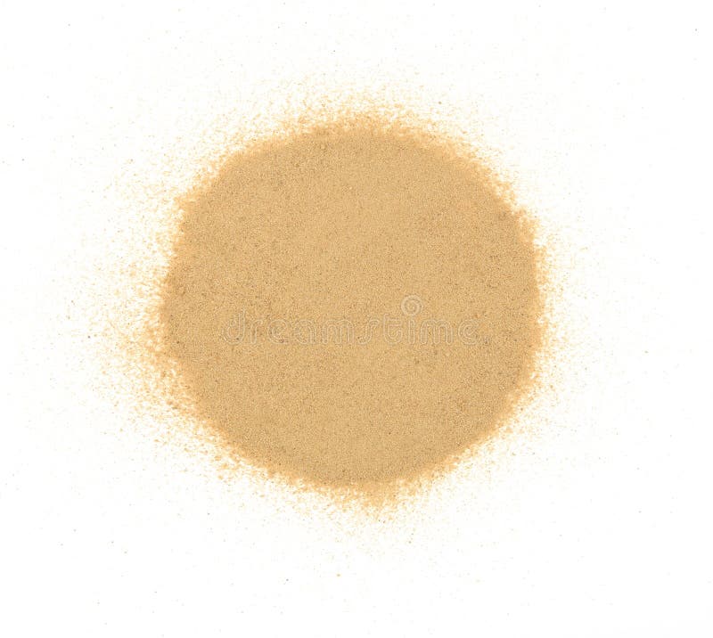 Sand Circle Isolated on White Background Stock Image Image of