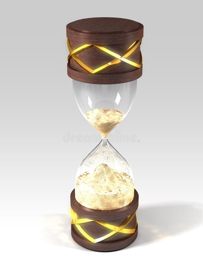 Sand clock with gold lines