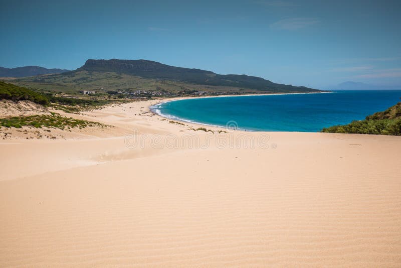 Sand dune of Bolonia beach, province Cadiz, Andalucia, Spain