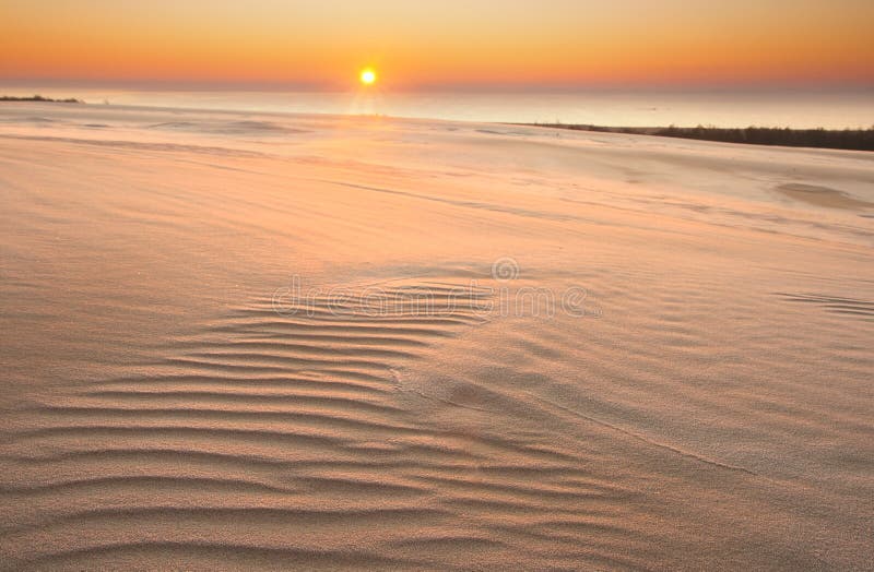 Sand dunes. desert landscape