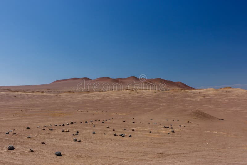 Sand Dunes in the Paracas Peninsula Reserve, Peru Stock Image Image
