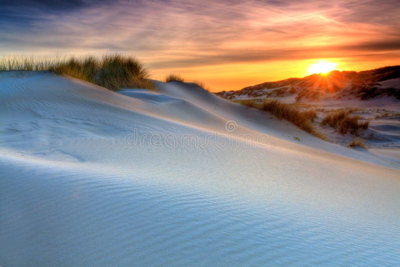 Sand dunes with helmet grass