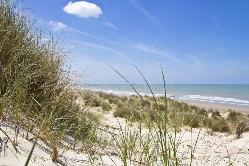 Sand dunes Landscape and Sea