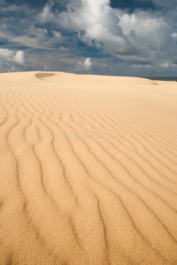 Sand dunes with mirage