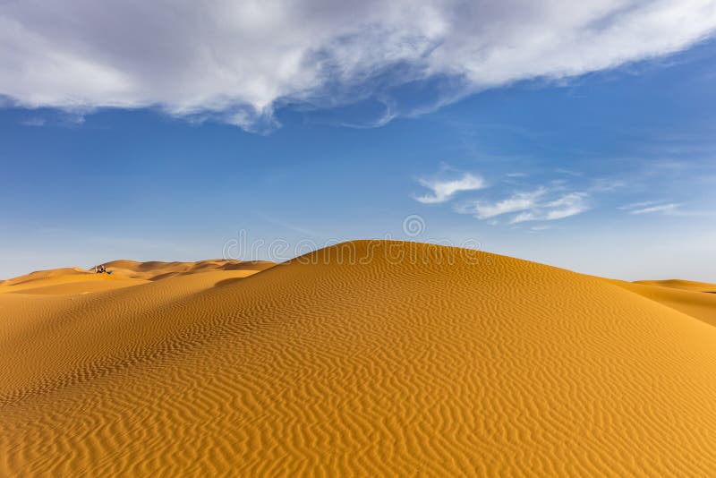 Sand dunes with ripples