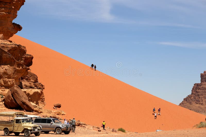 Sand-dunes in Wadi-Rum desert, Jordan, Middle East