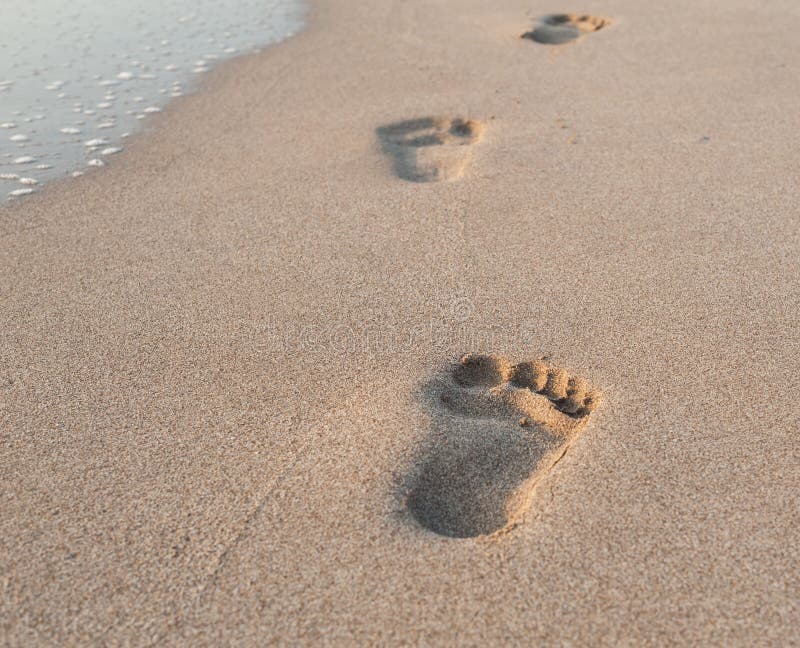Sand footprints stock photo. Image of sands, footstep 86676126