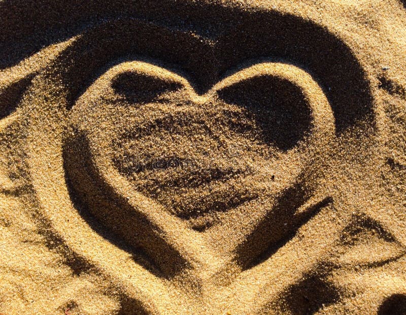 Sand heart stock image. Image of shape, holiday, heart 64362567