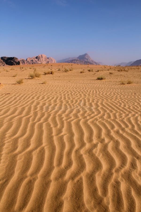 Sand pattern, Wadi Rum desert. Jordan