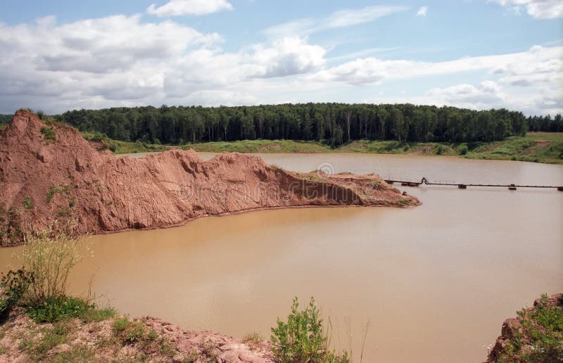 Sand-pit stock image. Image of cloud, water, color, sand - 767727