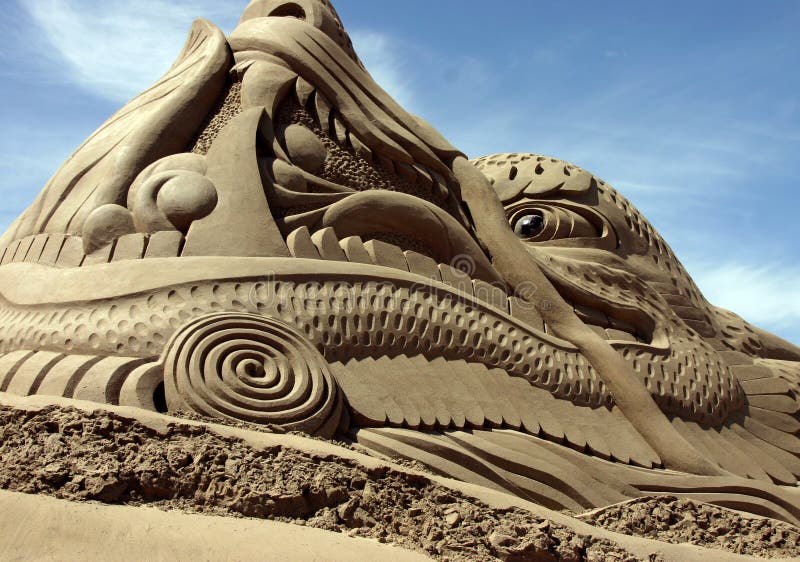Viking Sand Sculpture editorial stock photo. Image of beautiful - 73183278