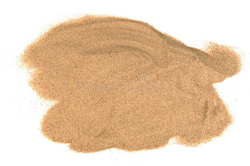 The sand on white background