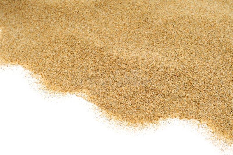 Sand on a white background