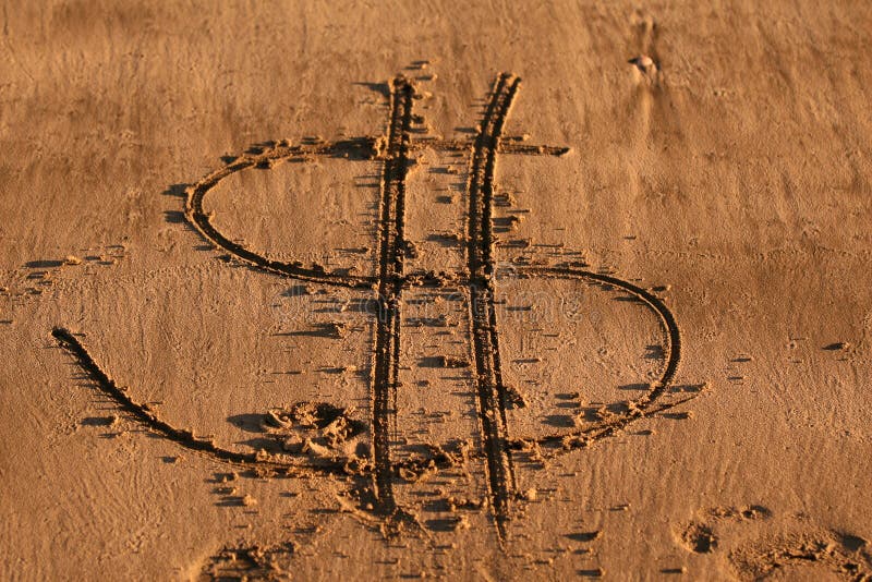 Sand writing - Dollar