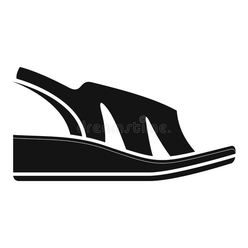 Sandal Heels Icon Simple Vector. Woman Footwear Stock Vector ...