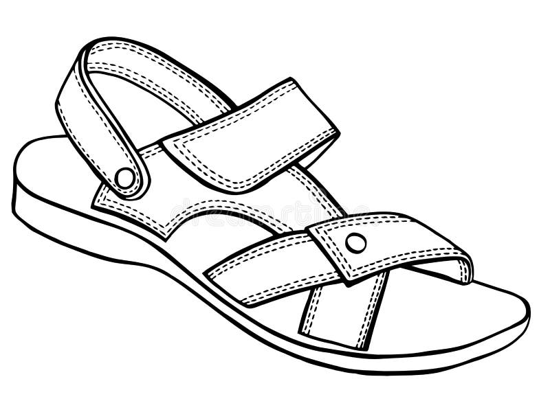 Sandal Sketch Stock Illustrations – 948 