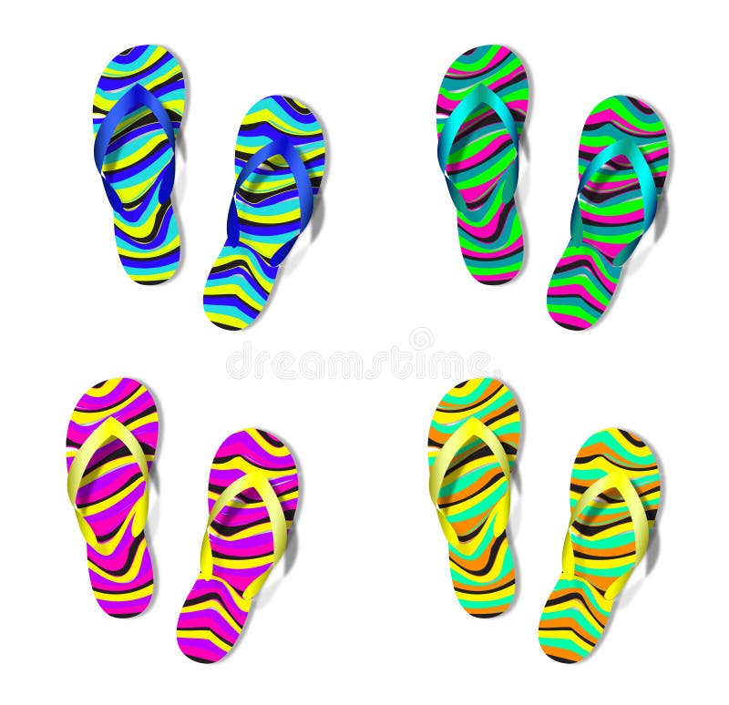 sandals in för misslyckandear för bakgrundsstrandflip isolerade ställde illustrationen vektorn vit stock illustrationer sandals in för misslyckandear för bakgrundsstrandflip isolerade ställde illustrationen vektorn vit stock illustrationer