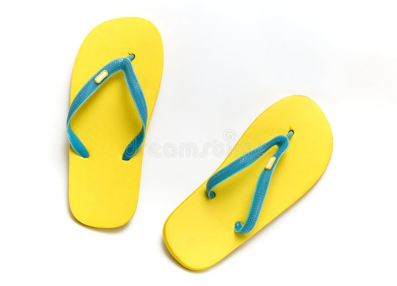 Sandals Slippers on the White Background Stock Photo - Image of funky ...