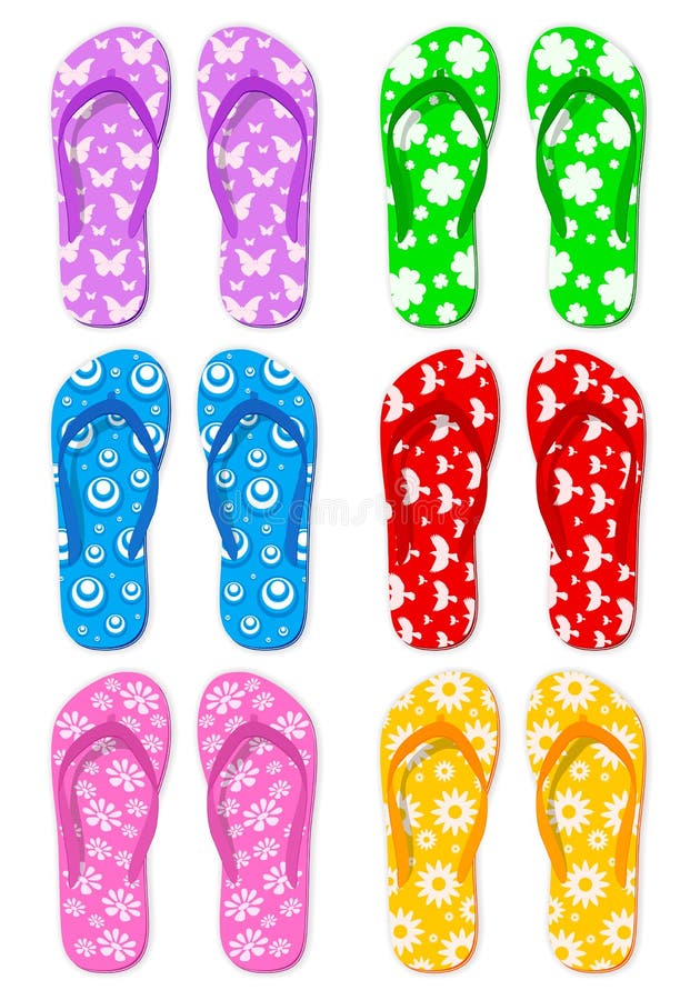 Sandals van het strand vector illustratie Sandals van het strand vector illustratie
