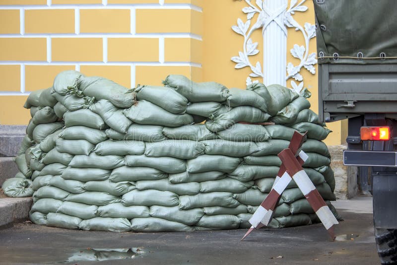 Sandbag Bunker Old Military Bunker Base Stock Photo 414239947