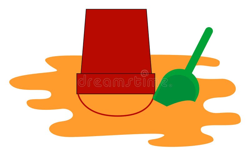Sandbox for kids, illustration, vector stock illustration
