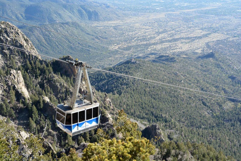A Sandia Peak Aerial Tramway Uphill Tramcar Editorial Stock Photo