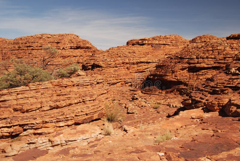 The sandstone layers at The Beehive domes