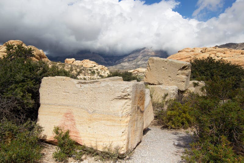 Sandstone QuarryRed Rock Canyon NCA Stock Image Image of huge