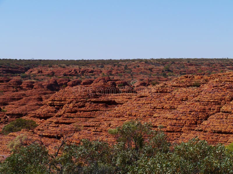 Sandstone rocks in the Watarrka park stock photo