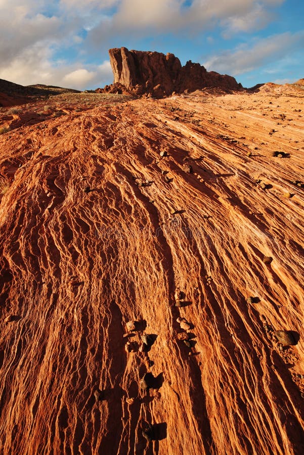 Sandstone waves and sunset