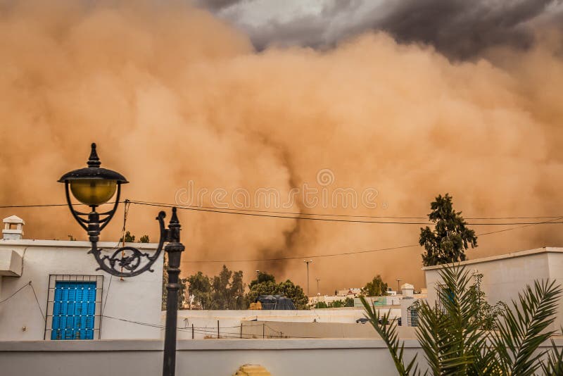 Sandstorm in Gafsa,Tunisia stock photo. Image of arid - 45920522