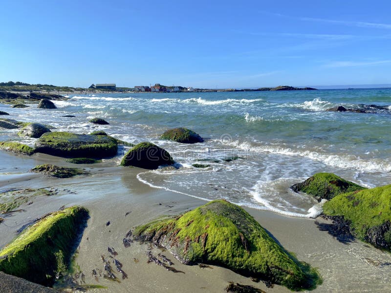 Sandstrand im Nordwestjaeren stockfotografie