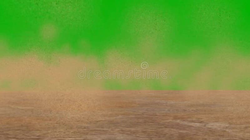 Sandsturm in der Wüste - grüner Schirm