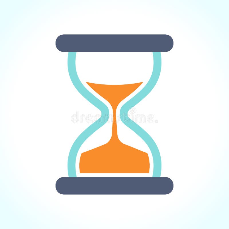 Sanduhr-Symbol auf weißem Hintergrund vektor abbildung