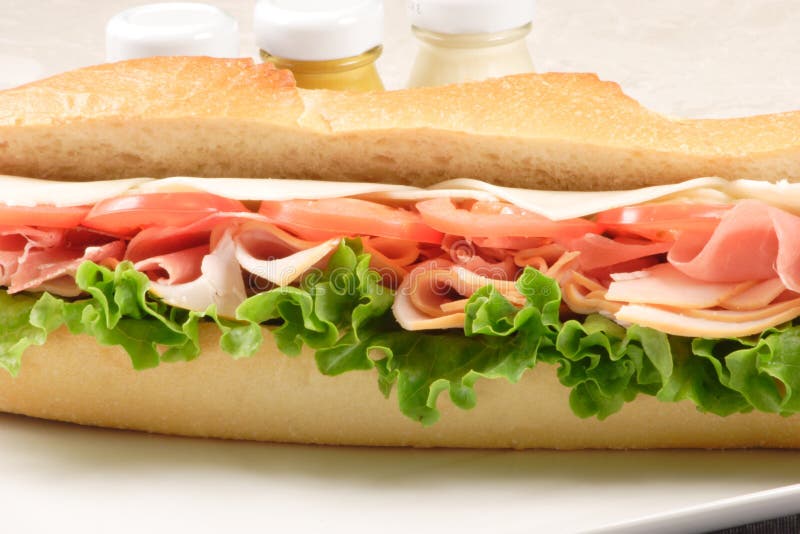 Sanduíche de presunto fotografia de stock royalty free