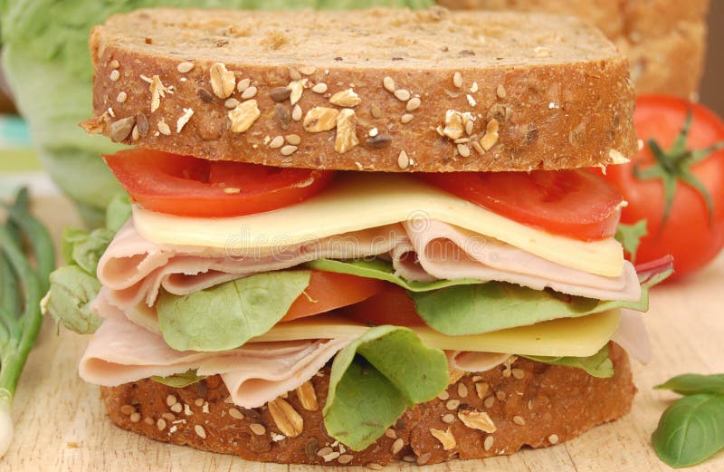 Sanduíche de deli imagem de stock