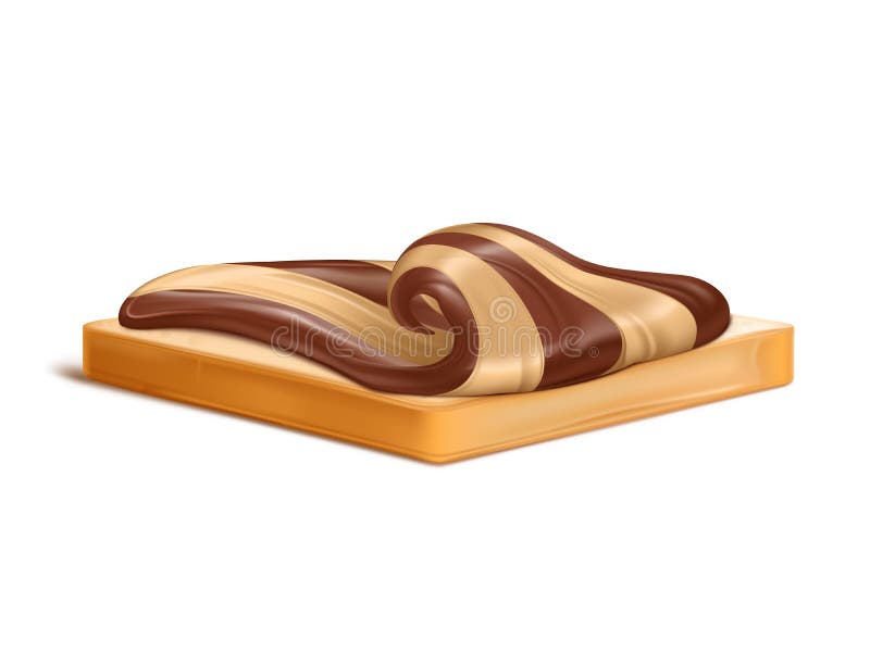 Sandwich avec le vecteur r?aliste du beurre d'arachide 3d illustration libre de droits Sandwich avec le vecteur r?aliste du beurre d'arachide 3d illustration libre de droits