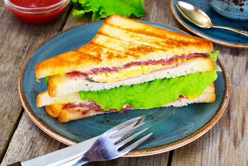 Sandwich with Cheese, Salami and Salad Stock Image Image of vegetable