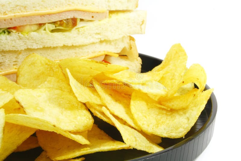 Sandwich and Chips Meal Combo Stock Image Image of meal, junkfood