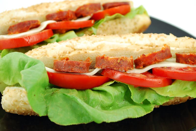 Sandwich close detail stock photography