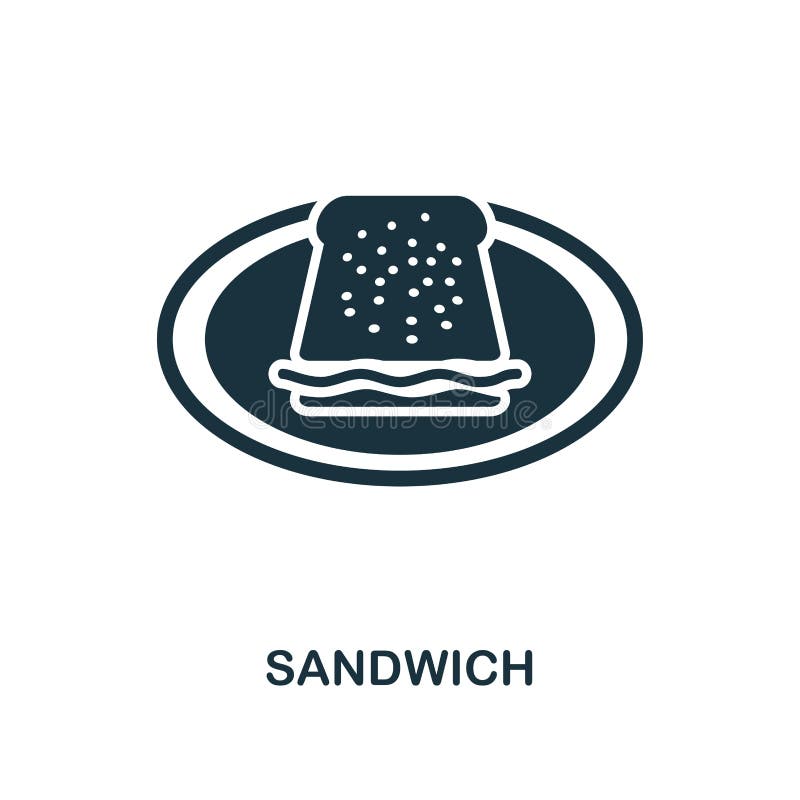 Sandwich Icon. Monochrome Style Icon Design from Meal Icon Collection
