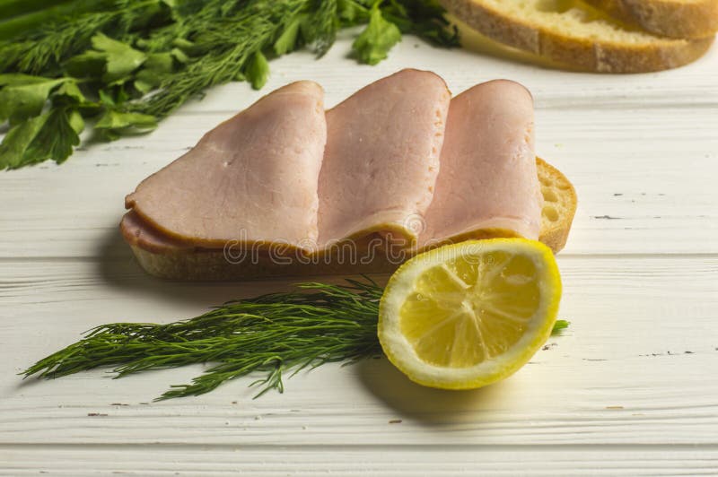Sandwich and Herbs stock image. Image of break, natural 85475545