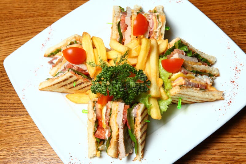 Sandwich on a Plate stock image. Image of photograph 19458177