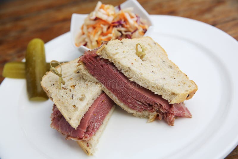 Sandwich with Roast Beef Pastrami Stock Image Image of ingredient