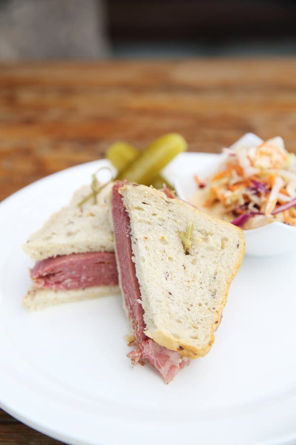 Sandwich with Roast Beef Pastrami Stock Image Image of gourmet