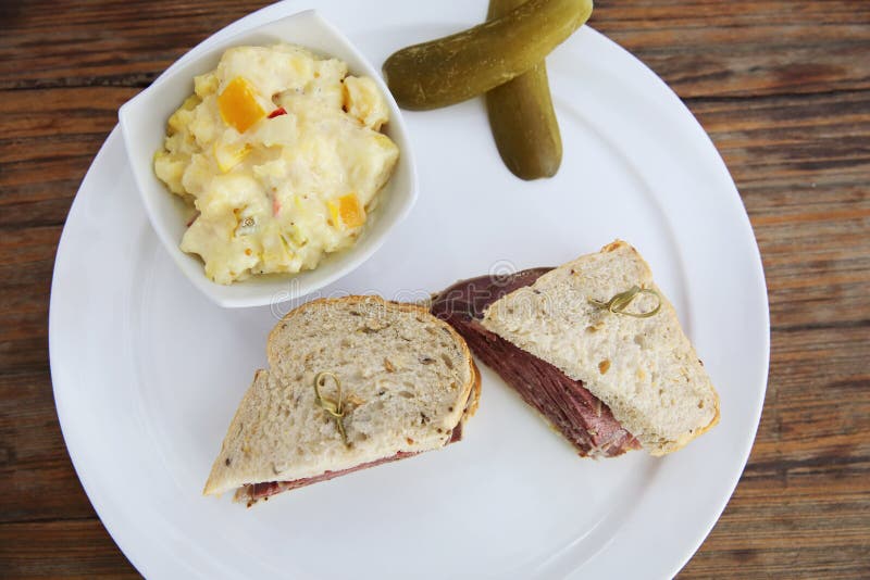 Sandwich with Roast Beef Pastrami Stock Photo Image of sandwich