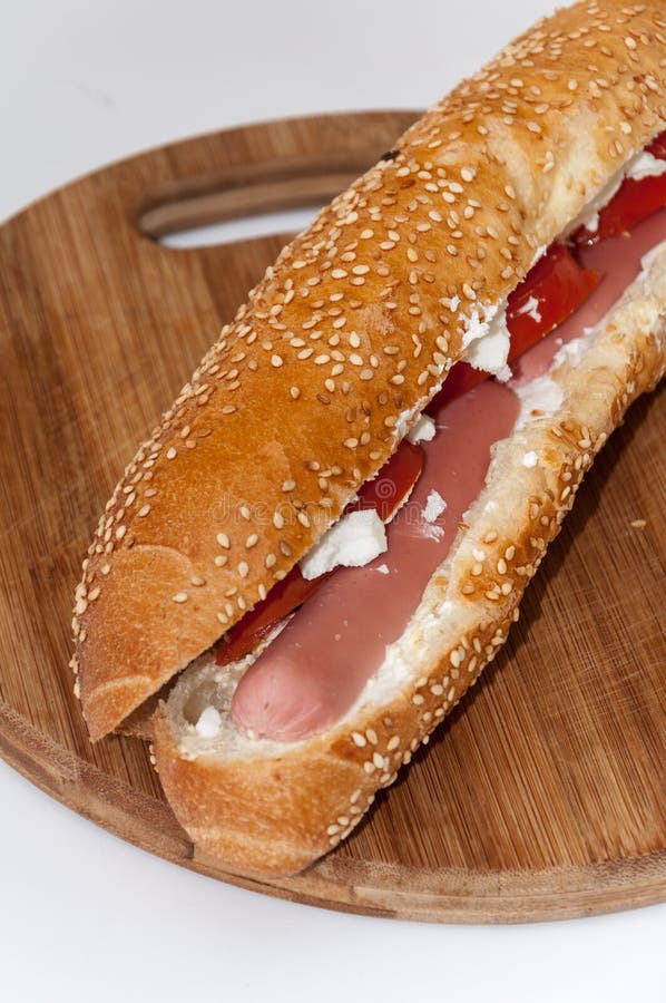 Sandwich Hot Dog Tomato White Cheese Cereals Stock Photos Free