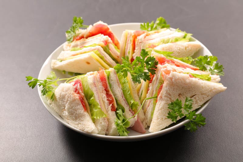 Sandwich Slices with Vegetable Stock Photo Image of meal, shot 107052950