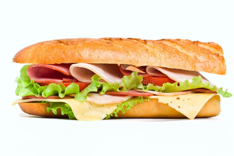 Sandwich à moitié long à baguette